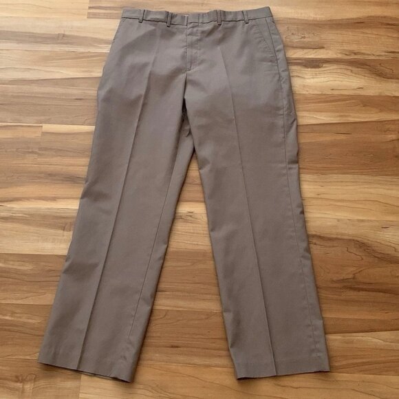 Vintage 70s Wrangler Slacks Brown Pants Size 38x32 Talon Zipper Made in USA - Picture 1 of 9